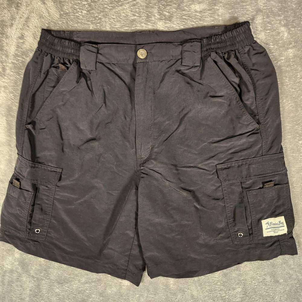 Bimini Bay Cargo Shorts Mens 38 Black Authentic Adventure Outdoor Gear EUC
